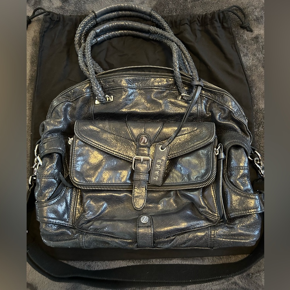 NWOT L.A.M.B. Leather tote/weekender bag